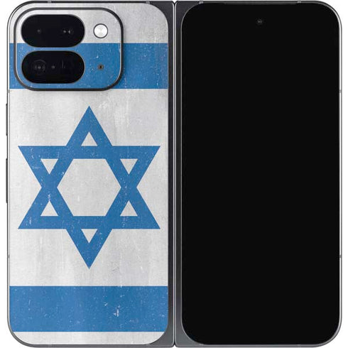 Israel Flag Distressed Google Pixel 9 Pro Fold Skin